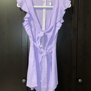 Purple Romper Tie Front